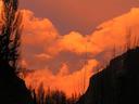 Sunset clouds.
